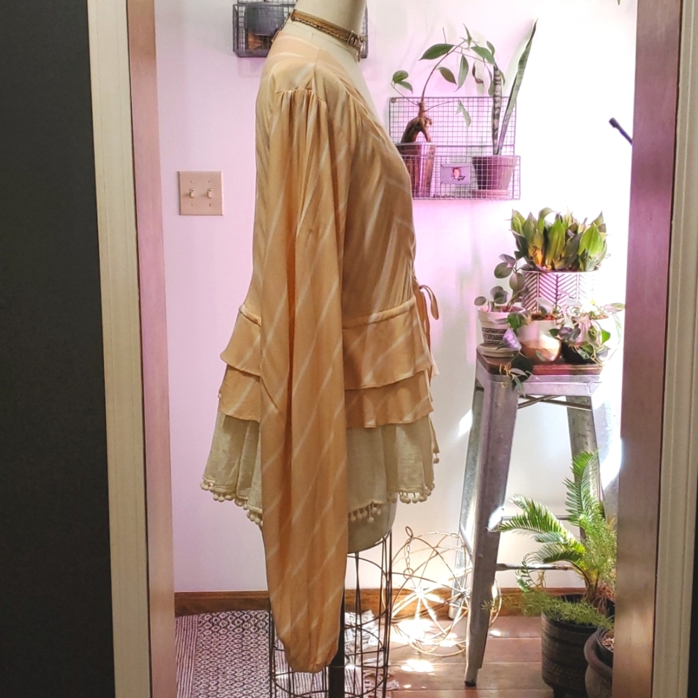 Boho Free People/Zara Top Blazer L Redesigned - Picture 4 of 8